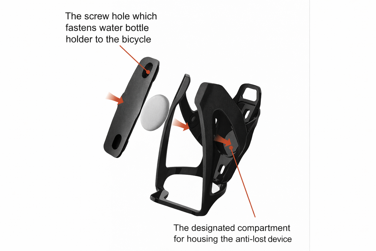 Cyklo držiak na fľašu so smart lokátorom (Apple Find My)