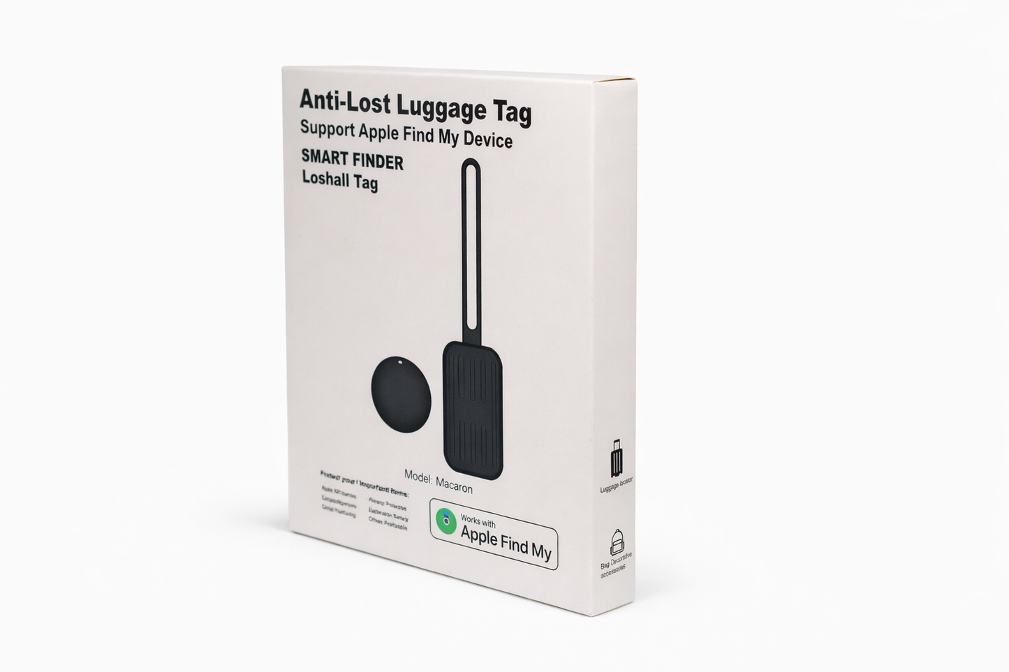 Cestovná menovka na batožinu so skrytým lokátorom (Apple Find My)